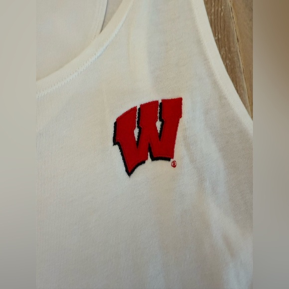 Women's Tommy Bahama White Wisconsin Badgers Floral Victory Dress Size L - Picture 4 of 9